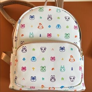 Loungefly Cream Backpack with Colorful Animal Accents